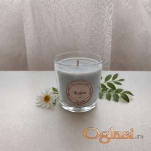 Ručno rađena mirisna sveća kokos